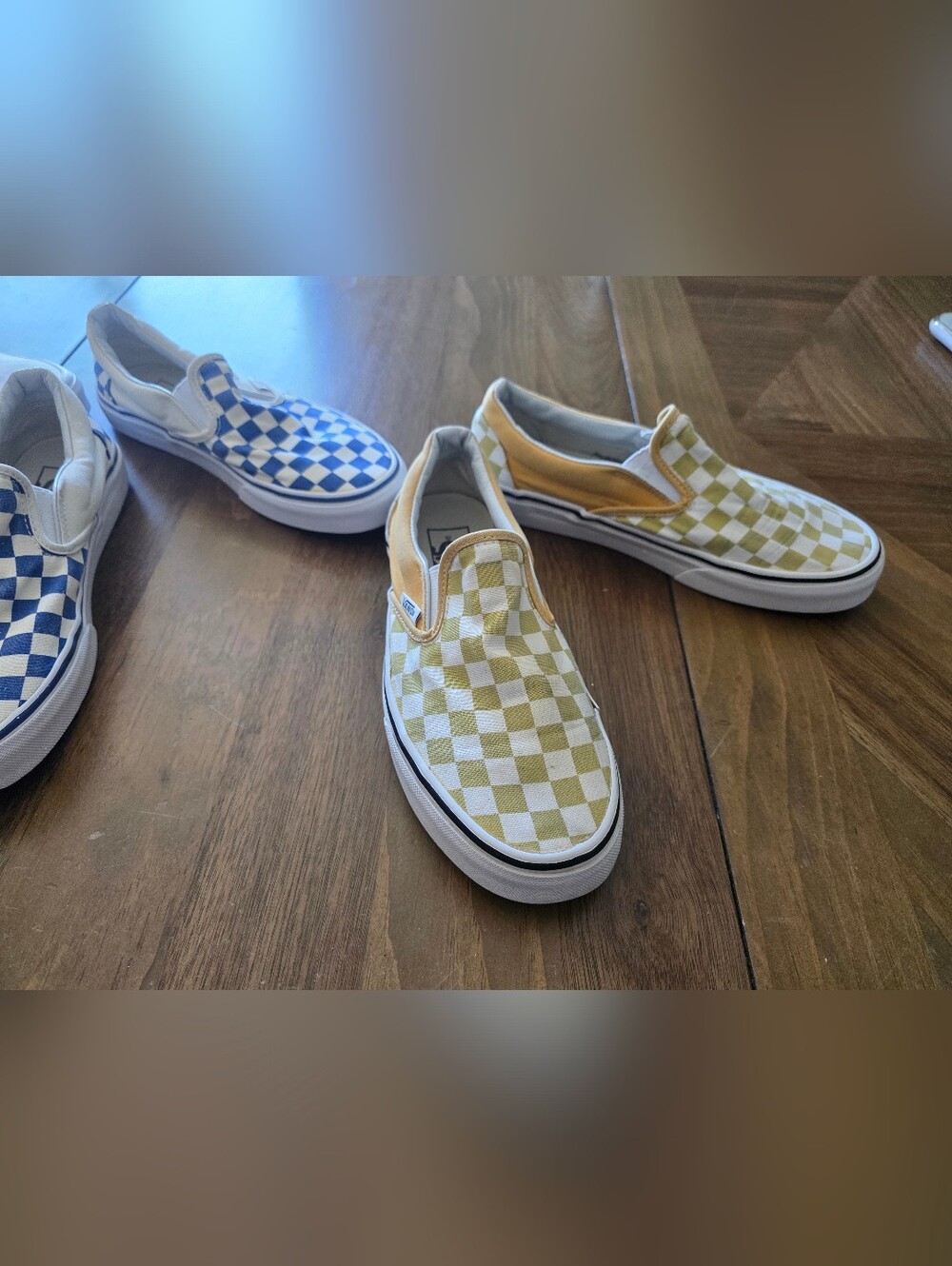 VANS Classic Check Slip-On Shoes Sz 7.5 Womens / 6 Mens Set 3 Low Top Sneakers - Picture 12 of 14